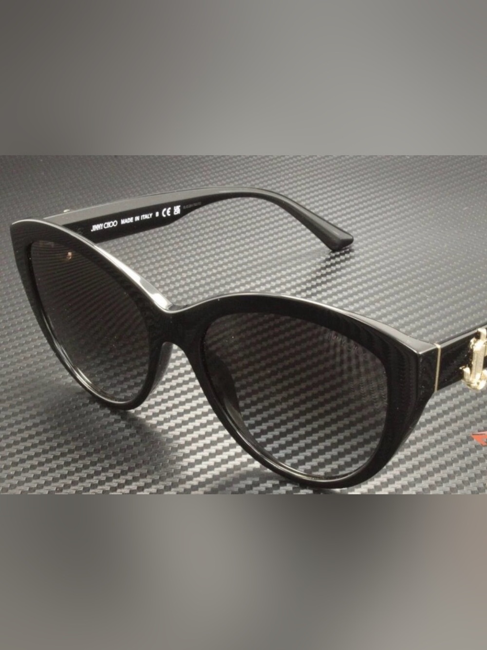 Jimmy Choo Black Sunglasses with Gold Accent